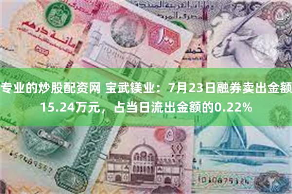 专业的炒股配资网 宝武镁业：7月23日融券卖出金额15.24万元，占当日流出金额的0.22%