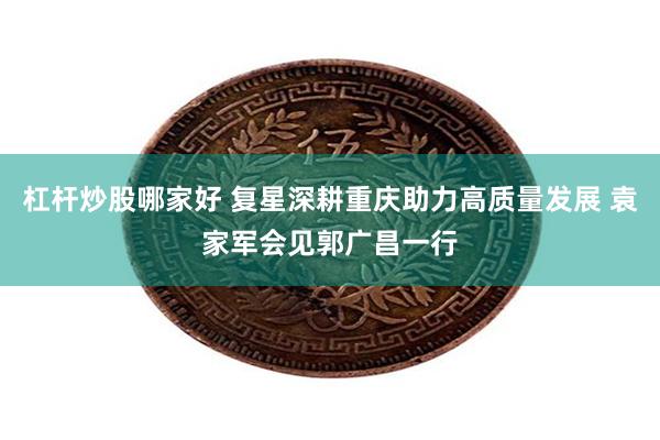 杠杆炒股哪家好 复星深耕重庆助力高质量发展 袁家军会见郭广昌一行