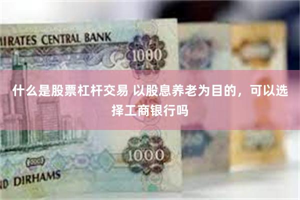 什么是股票杠杆交易 以股息养老为目的，可以选择工商银行吗